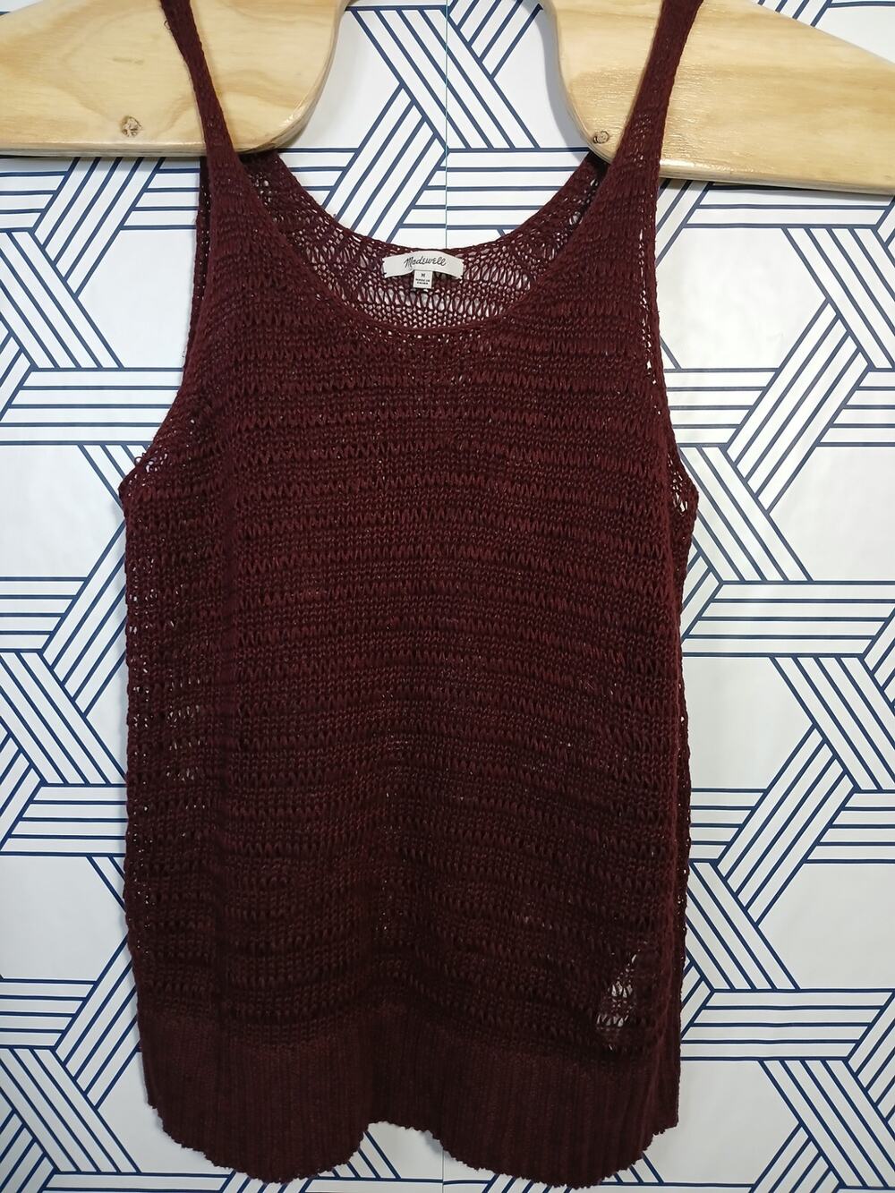 Madewell Crochet Knit Tank Top – Open Knit Boho Cottagecore Festival Earth